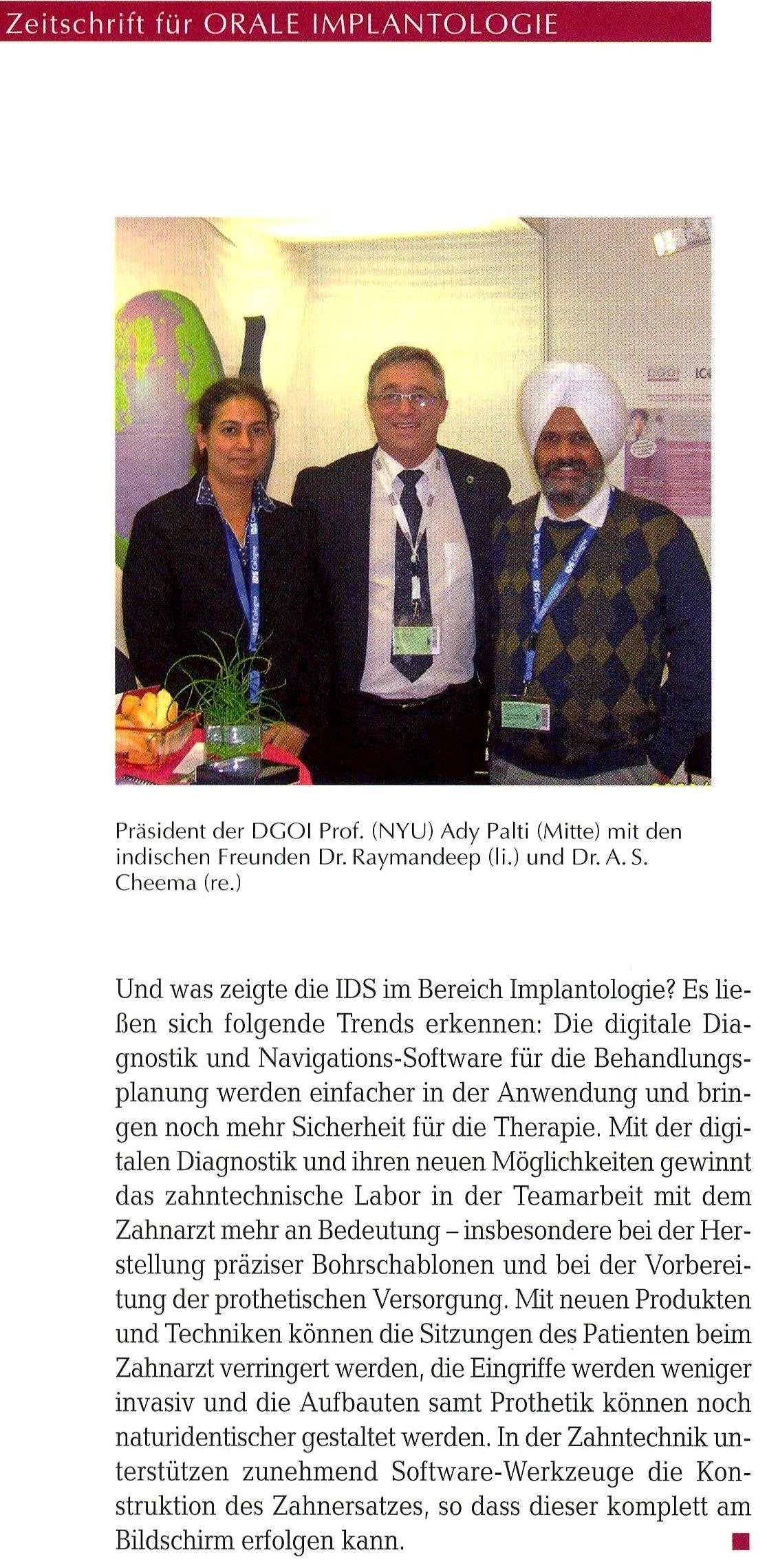 Dr Rayman ,Dr Ady Palti President DGOI & ICOI ,Dr A S Cheema